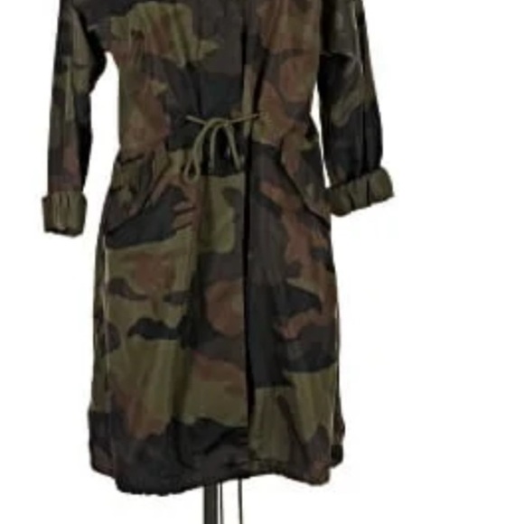 Zara Jackets & Blazers - Camouflage Long Jacket
